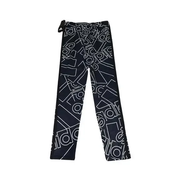 Adidas Girls leggings 10/12 Adidas Logo Print NEW - Picture 2 of 2